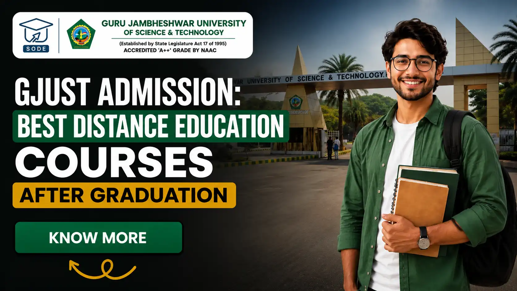 Read more about the article GJUST Admission 2026: Best Distance Education Courses After Graduation